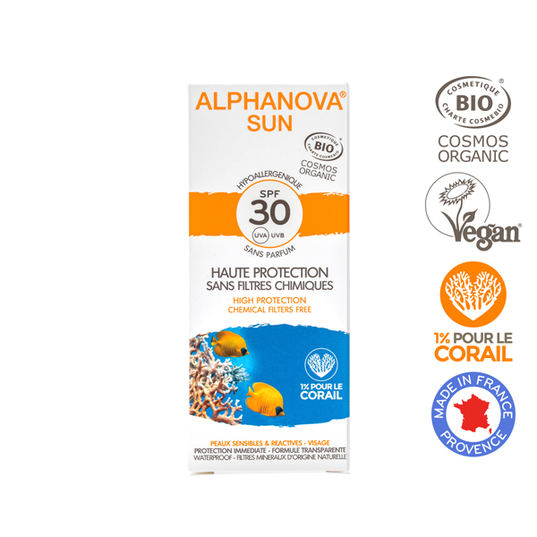 'Bio Hypoallergénique SPF 30' Face Sunscreen - 50 g