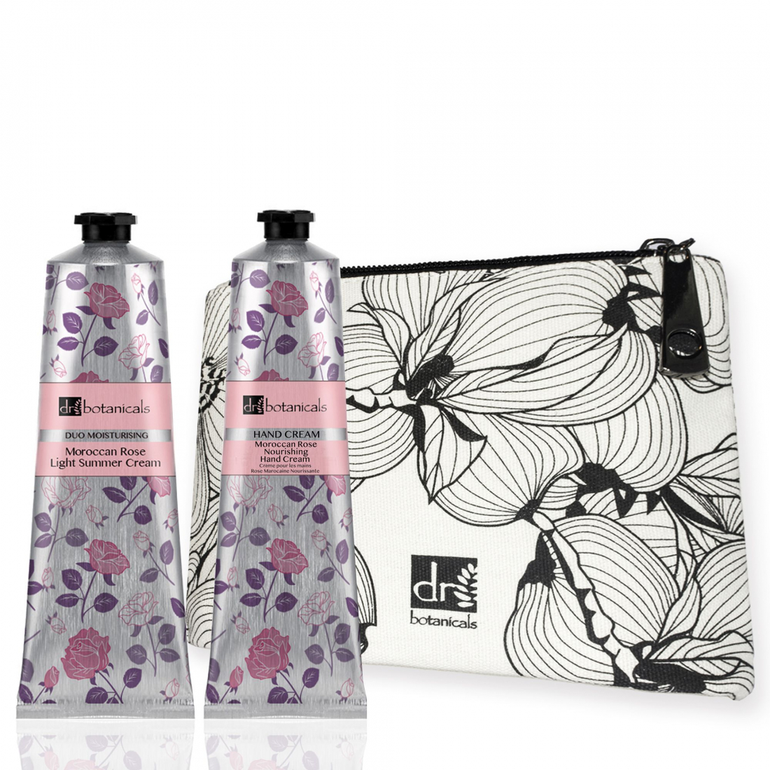 'Moroccan Rose Light Summer' Face Cream, Hand Cream, Pouch -  3 Units