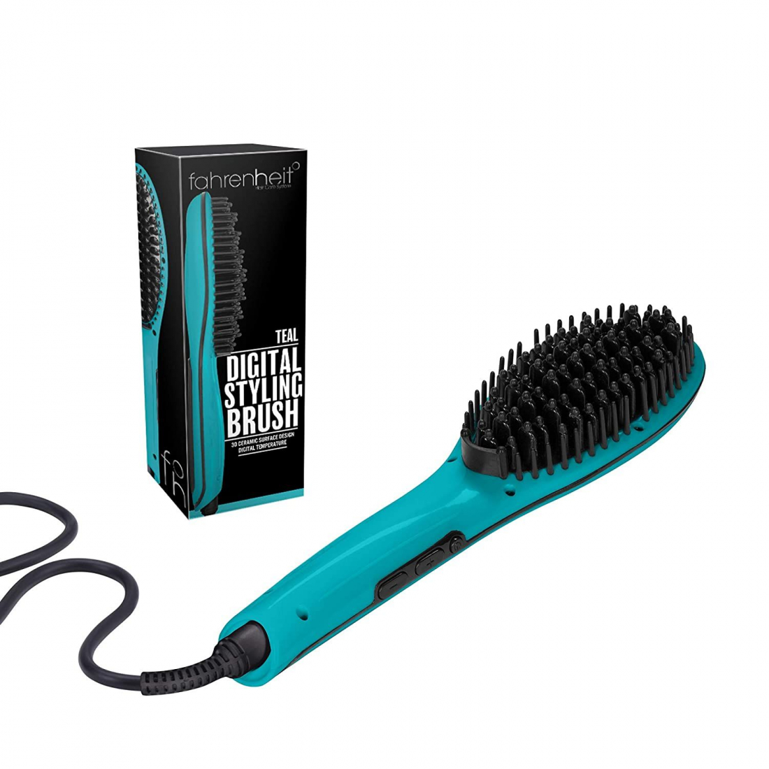 'Heat Wave Premium' Hair Brush - Teal