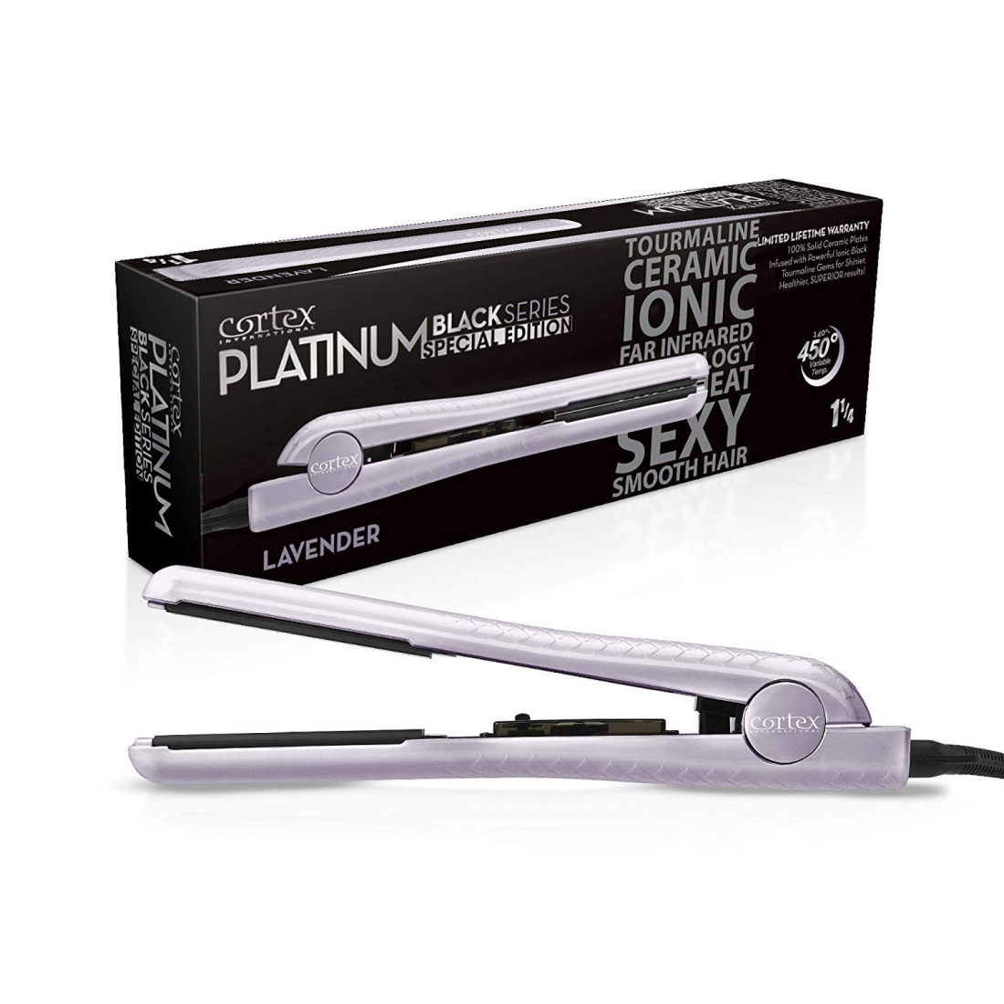 'Black Series' Hair Straightener - Lavender 4 cm