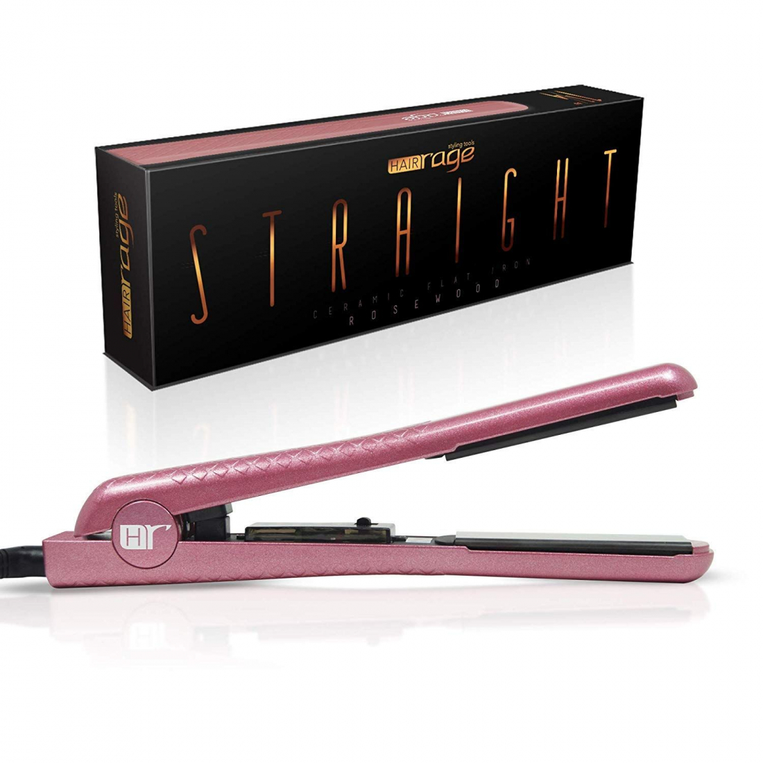 'Straight' Hair Straightener - Rosewood 4 cm