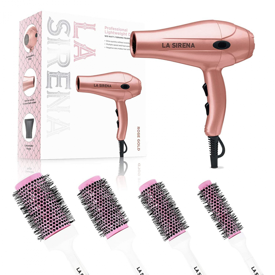 'Limited Edition' Hair Styling Set - Rose Gold 5 Pieces
