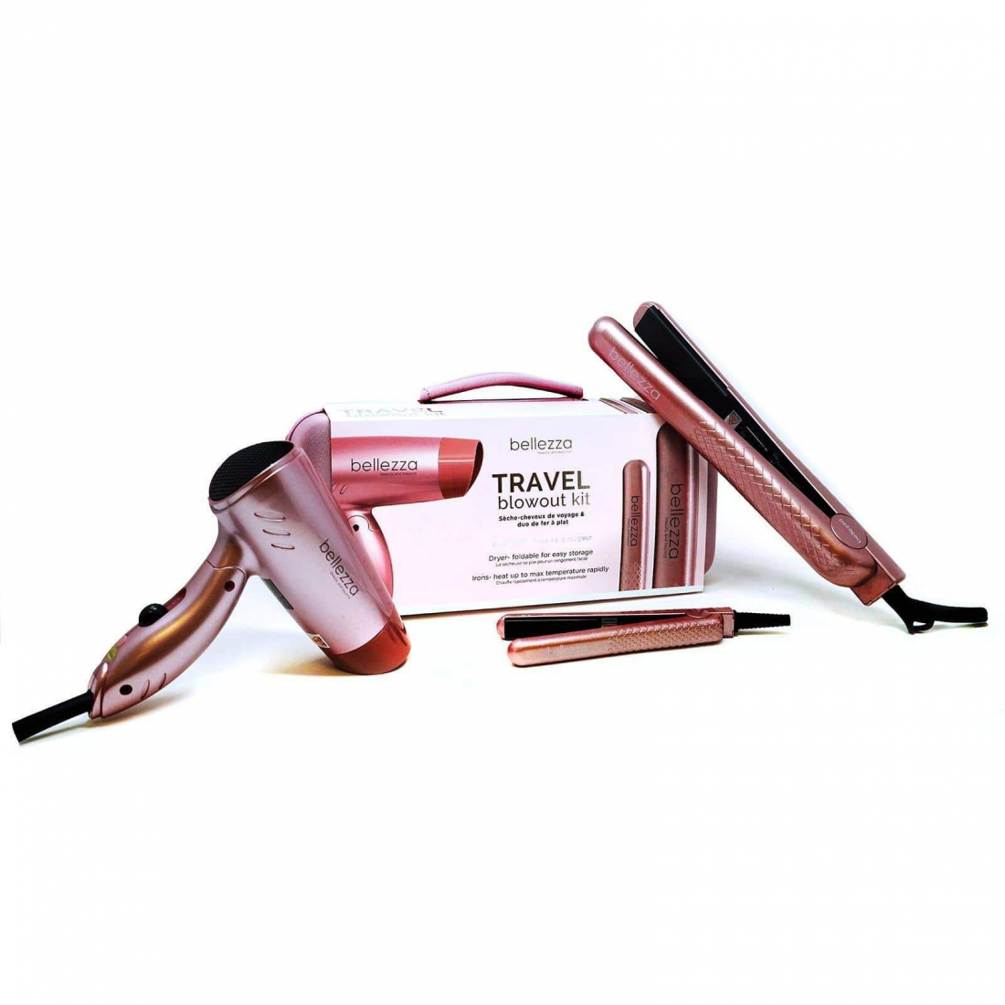 'Travel' Hair Styling Set - Blush Pink 3 Pieces