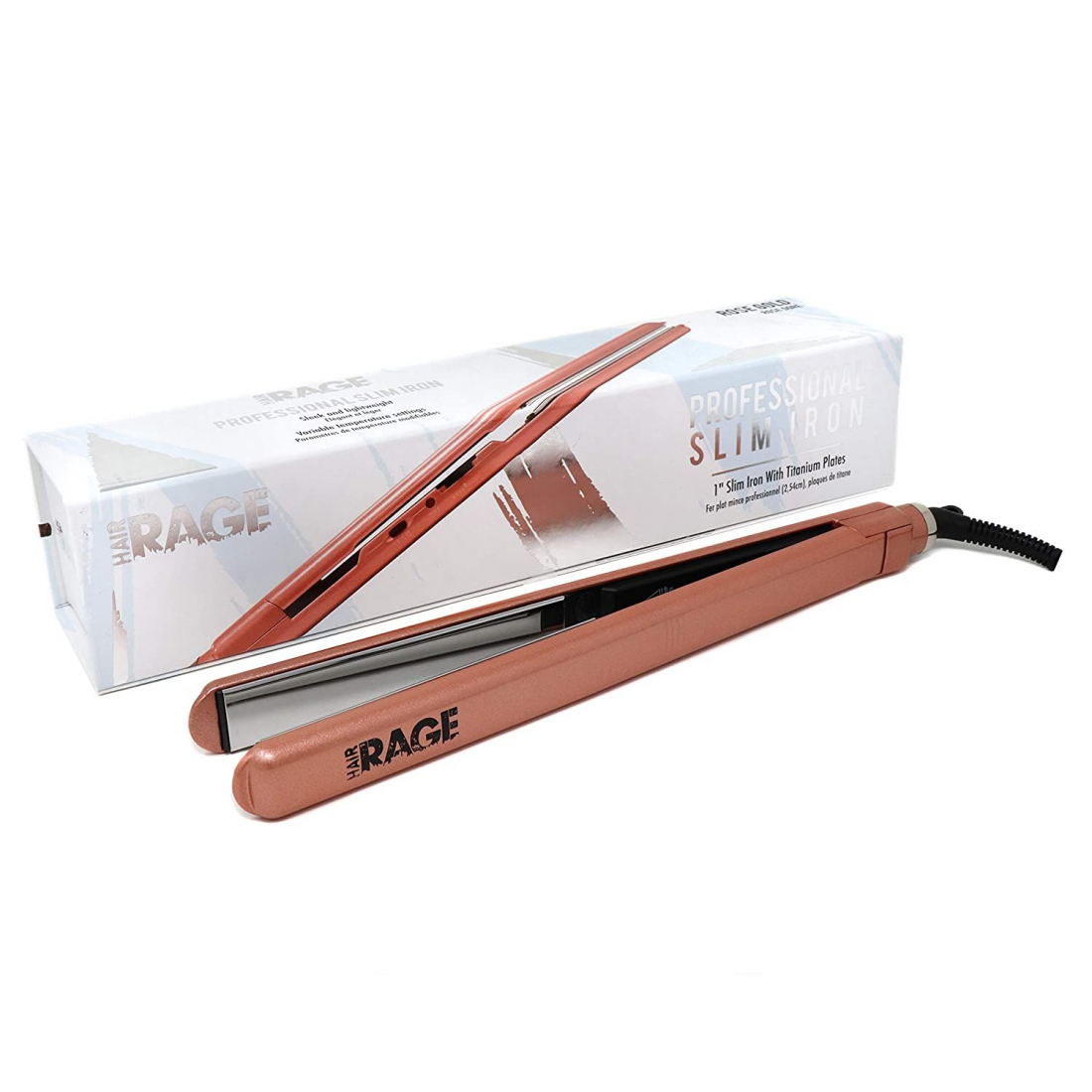 'Slim' Hair Straightener - Rose Gold 3 cm