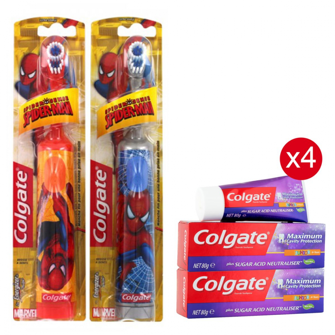 Set de soins dentaires 'Spiderman' pour Enfants - 5 Pièces