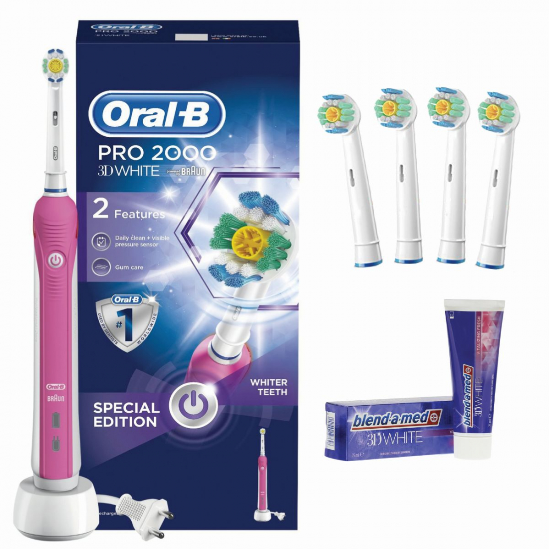 'Pro 2000 3D White' Dental Care Set - 6 Pieces