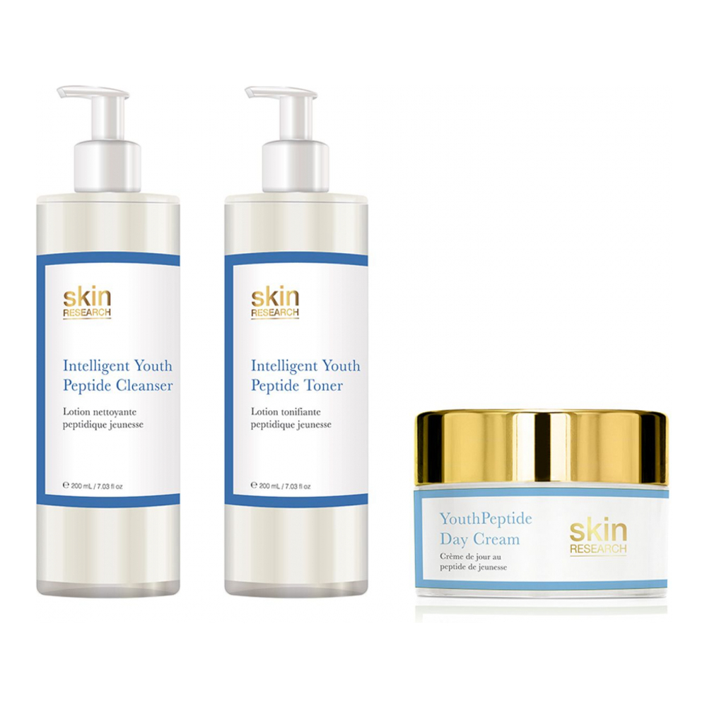 'K4 Skin Research Youth Peptide' Cleanser, Day Cream, Toner - 200 ml