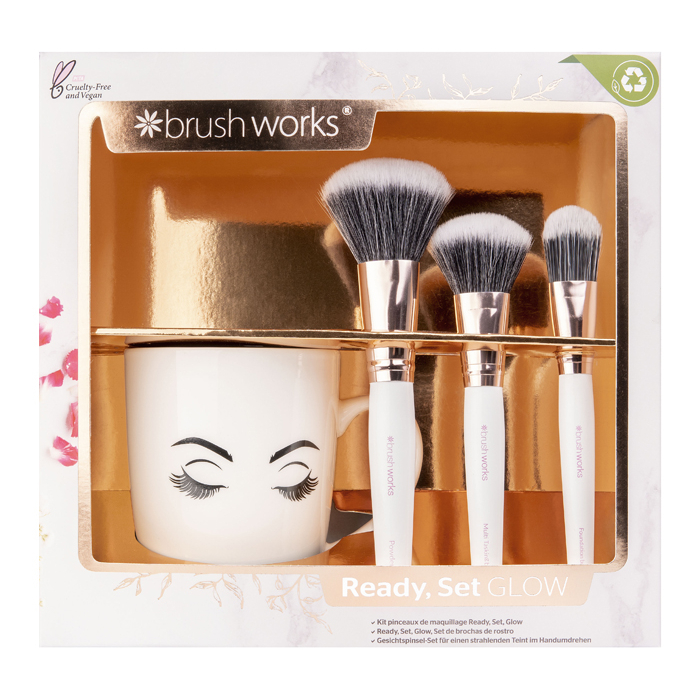 Set de pinceaux de maquillage 'Ready Set Glow Face' - 4 Unités