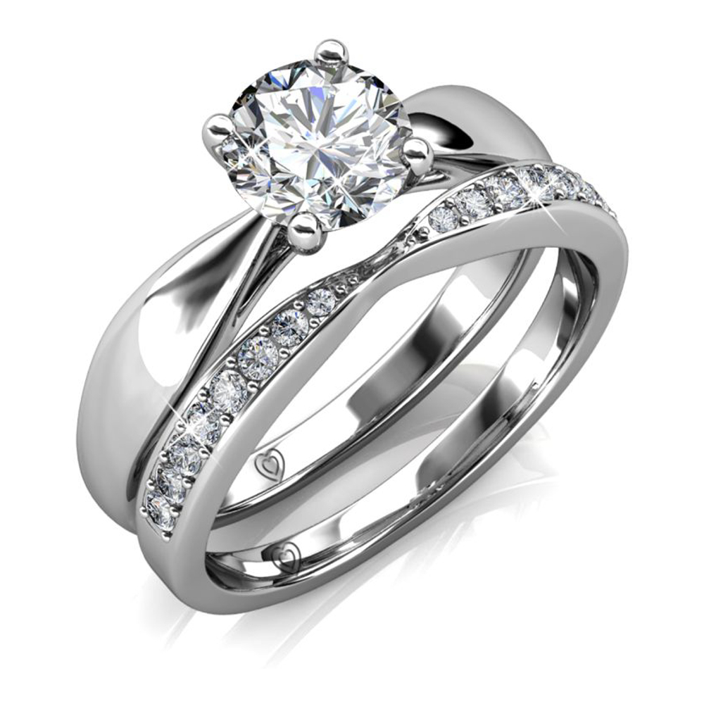 Bagues 'Prestige' pour Femmes - 2 Pièces