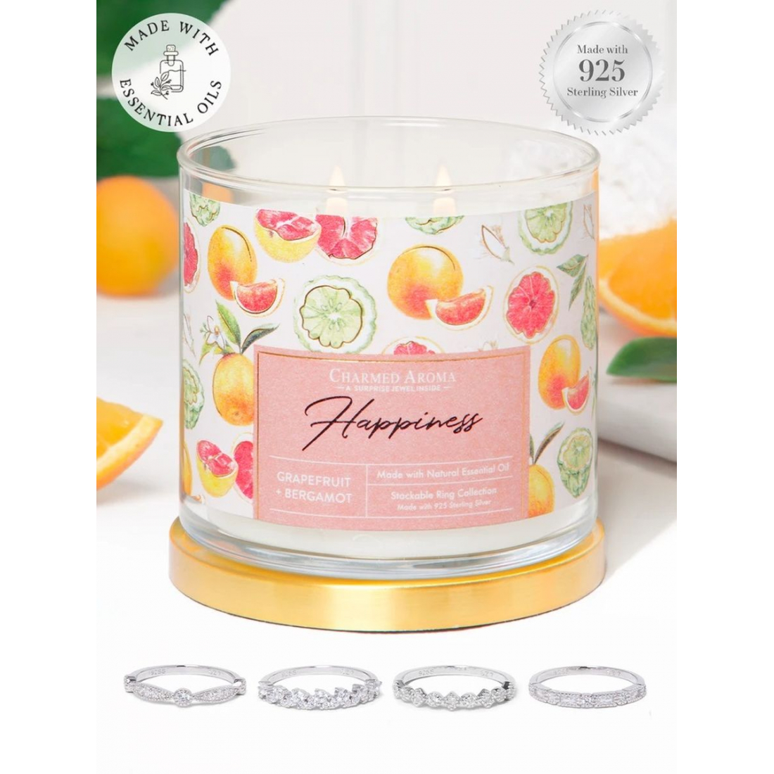 Women's 'Happiness' Candle Set - 500 g