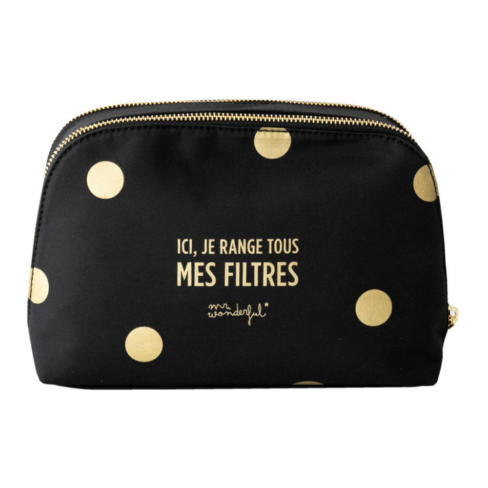 Trousse de toilette 'Ici, Je Range Tous Mes Filtres'