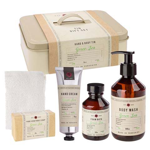 'Tin Box - Green Tea' Body Care Set - 5 Pieces