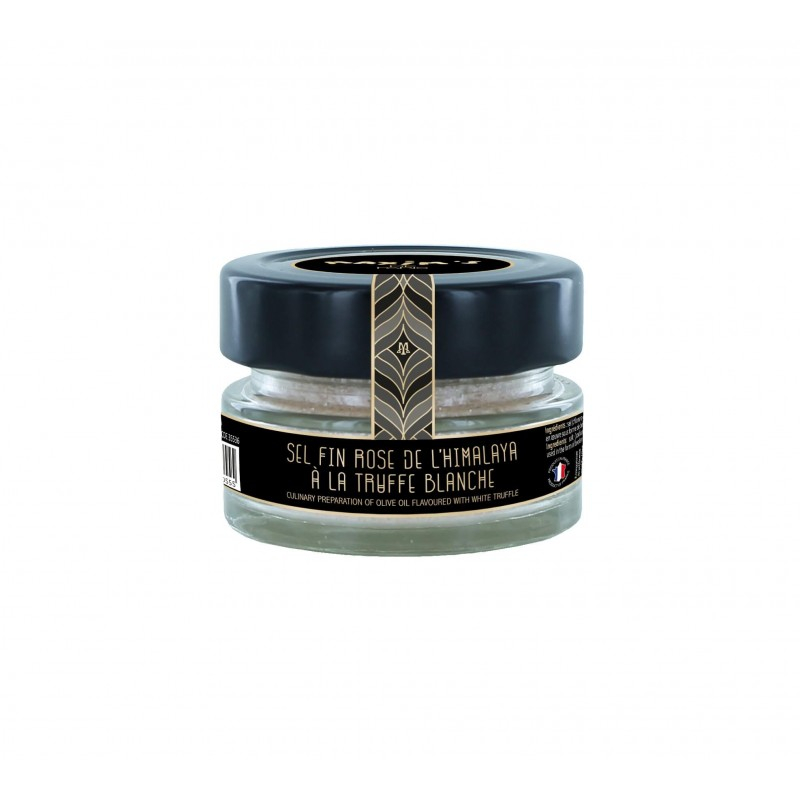 Fine pink Himalayan salt with white summer truffle