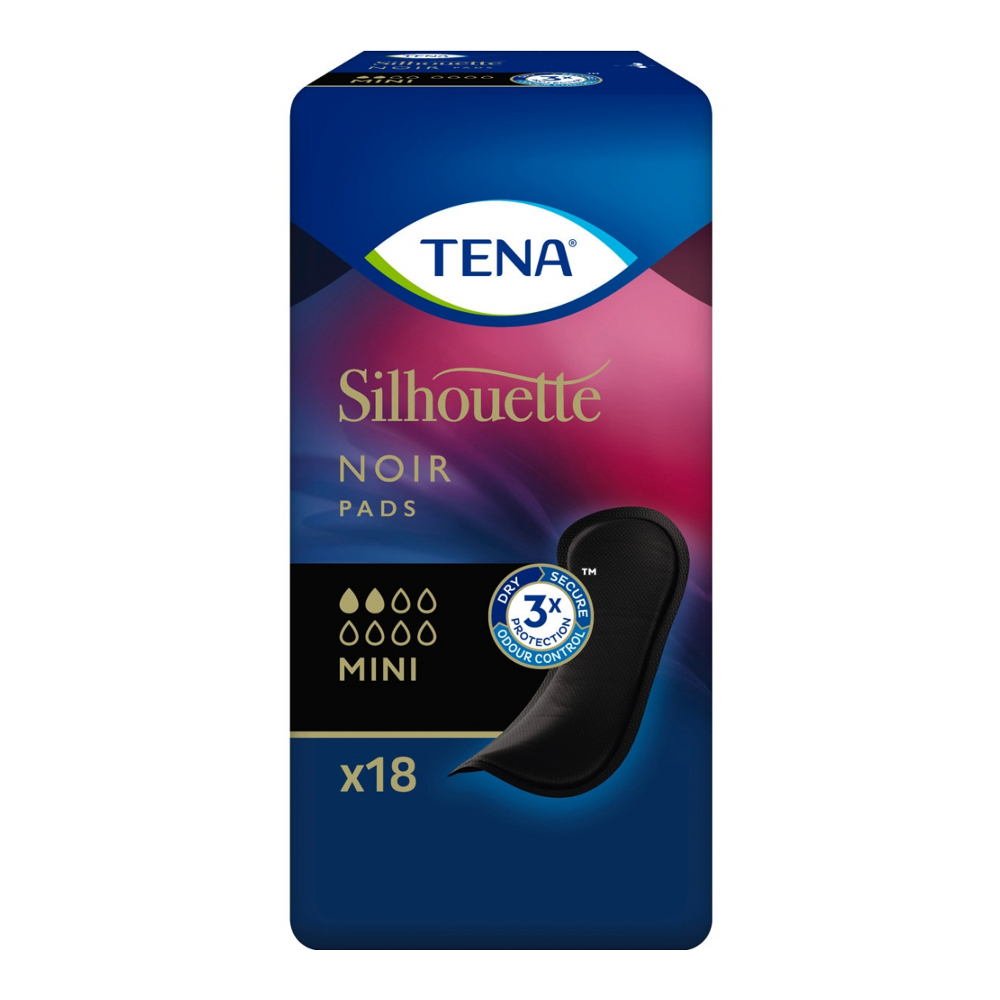 'Silhouette Protege Brief Mini' Pads - Black 18 Pieces