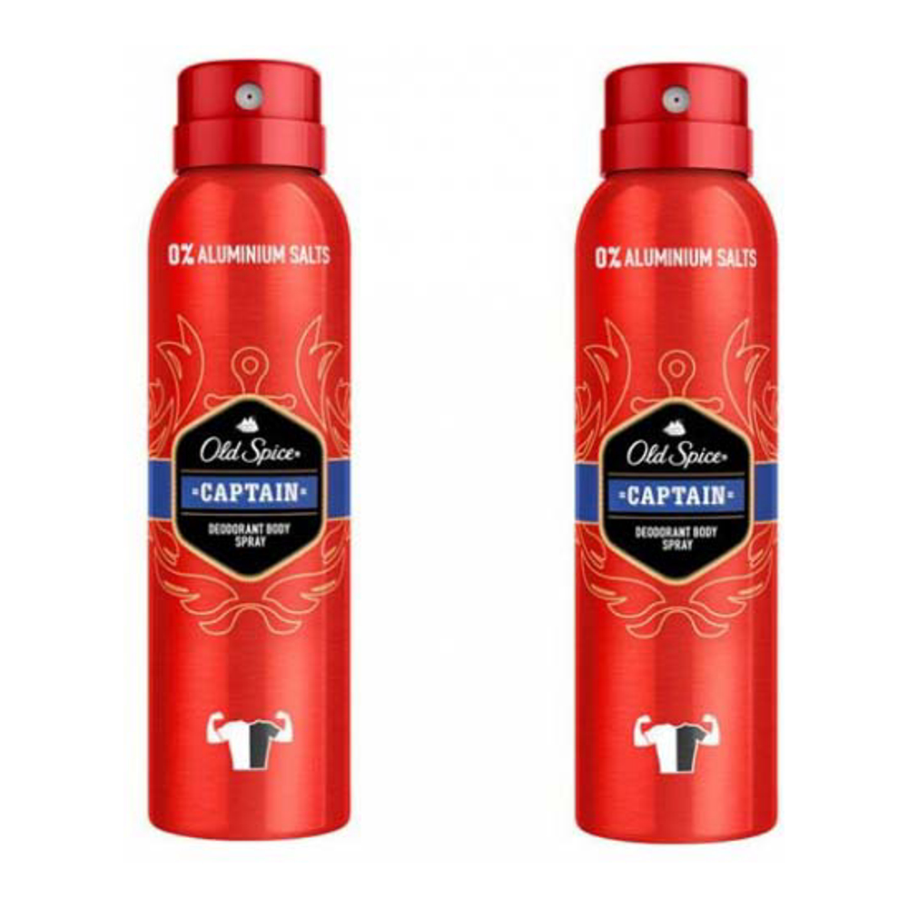 Déodorant spray duo 'Captain' - 150 ml, 2 Unités