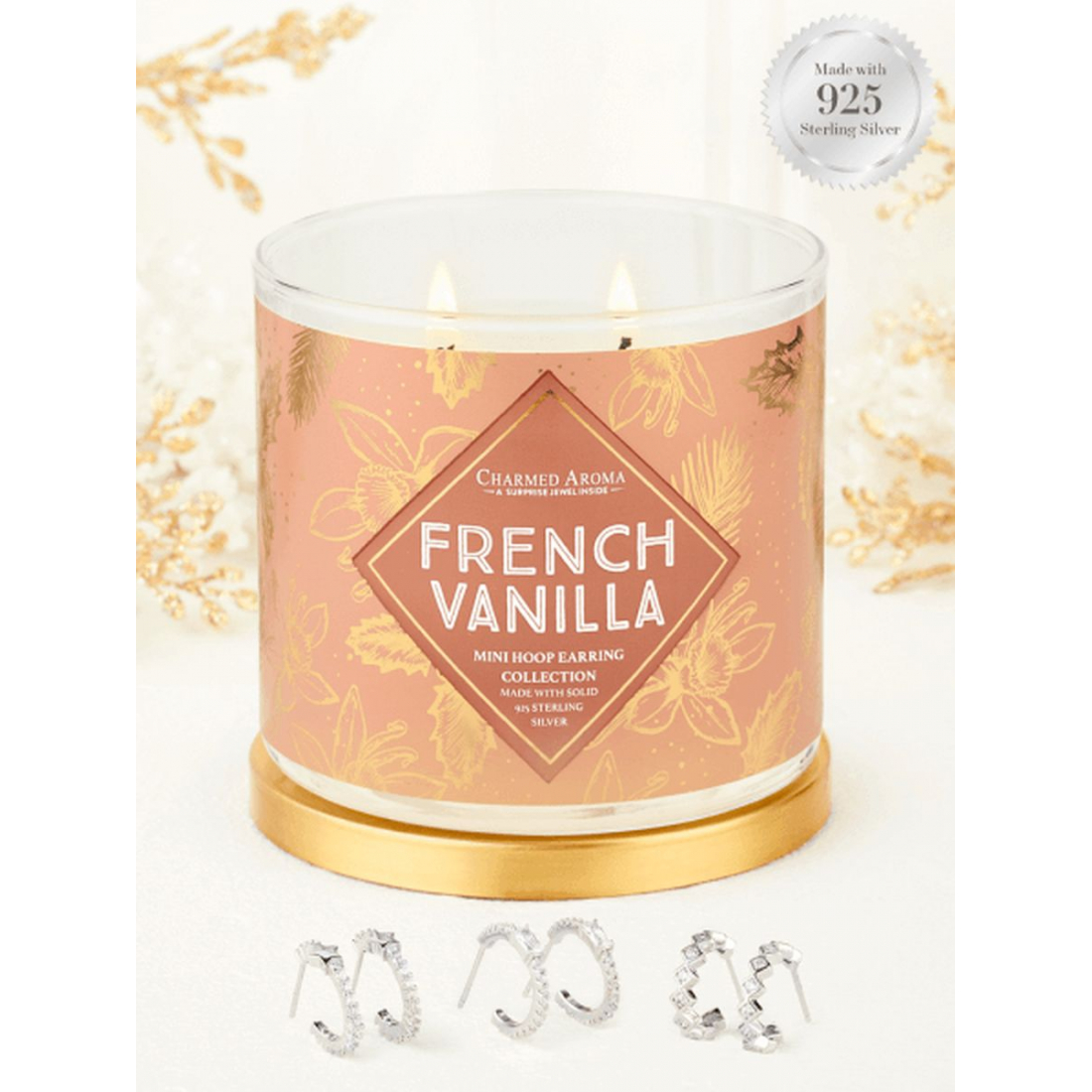 Set de bougies 'French Vanilla' - Collection de boucles d'oreilles 500 g