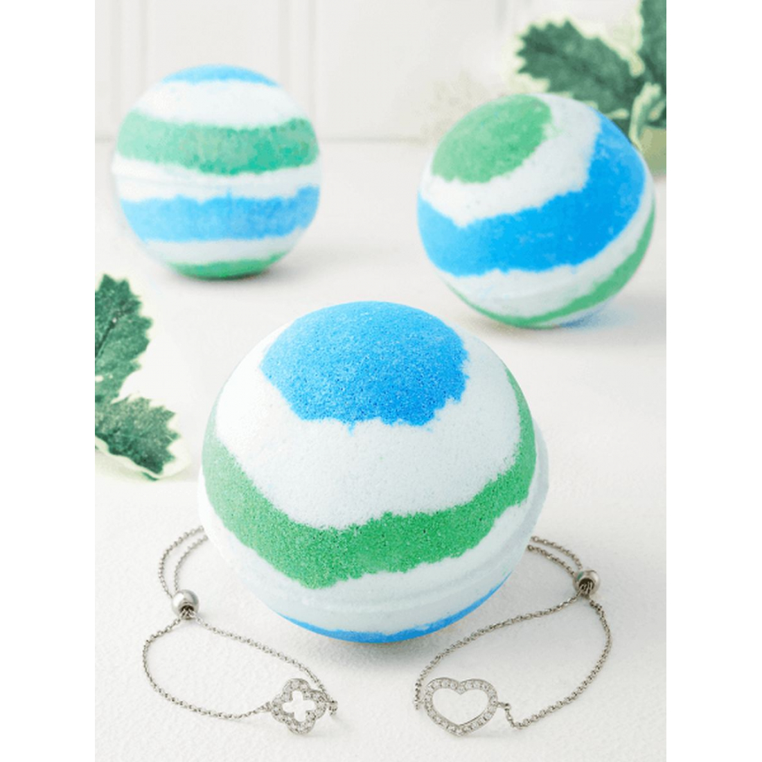 'Peppermint' Bath Bomb Set - Bracelet Collection 100 g