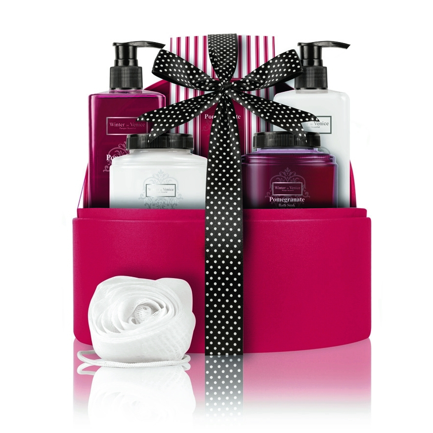 'Pomegranate Jewellery Case' Body Care Set - 7 Pieces