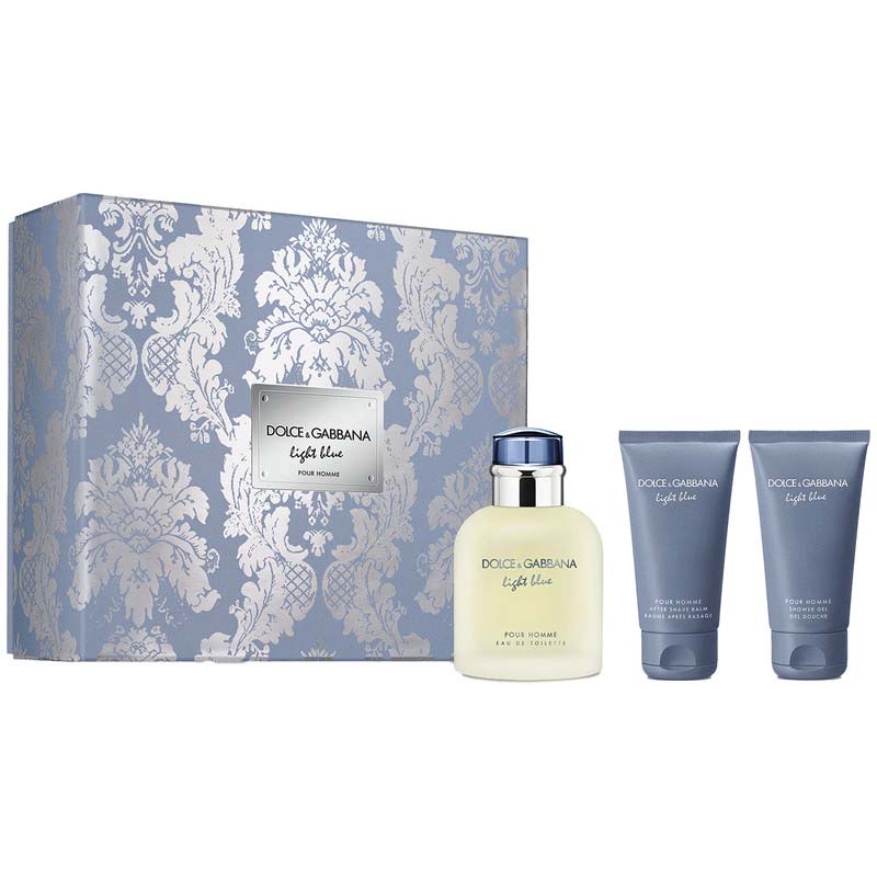 'Light Blue Pour Homme' Perfume Set - 3 Pieces