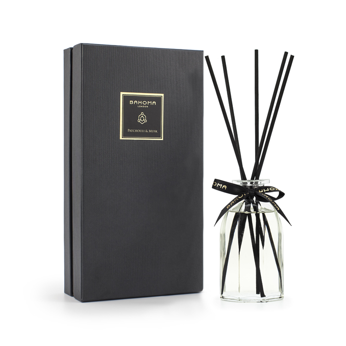 'Obsidian Octagonal with Gift Box' Diffuser - Patchouli & Musk 200 ml