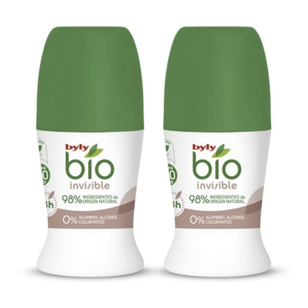 Déodorant Roll On 'Bio Natural 0% Invisible' - 2 Pièces