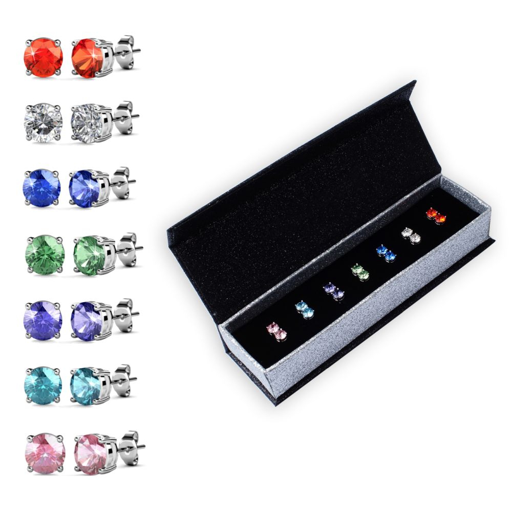 '7 Days Classic' Ohrringe Set für Damen - 7 Paare