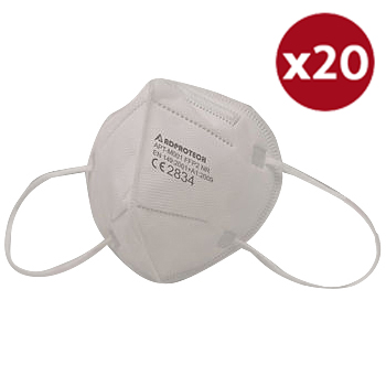 Adult's 'FFP2 NR' Protective Mask - 20 Pieces