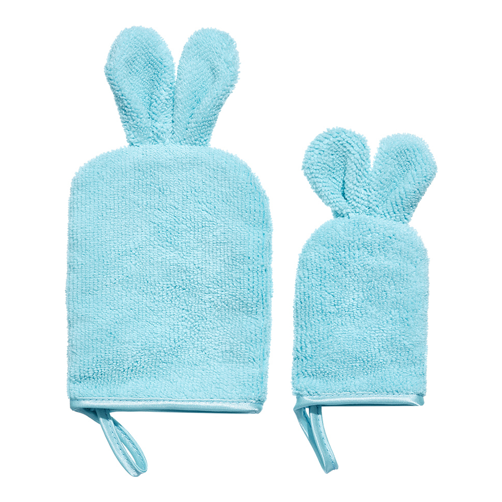 Kids Set | 2 Gentle Water-Only Skin Cleansing Mitts For Babies And Children