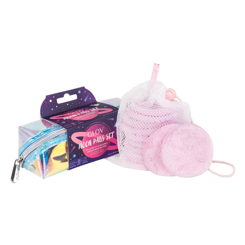 Moon Pads Set | Reusable Water-Only Makeup Removing Cosmetic Pads 10-Pack