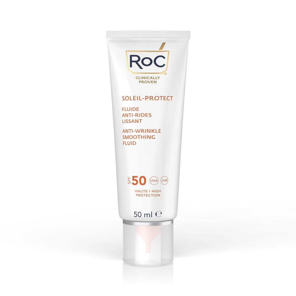 Crème solaire pour le visage 'Fluide Anti-Rides Lissant SPF50+' - 50 ml