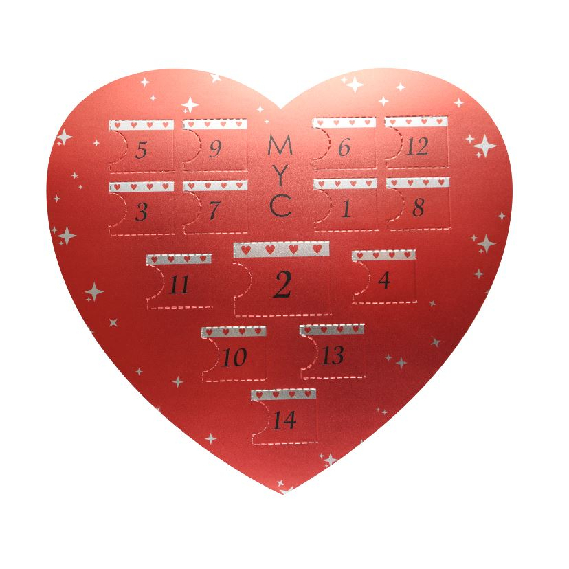 Calendrier de l'Avent 'Heart-Shaped Gift Box' pour Femmes - 14 Pièces