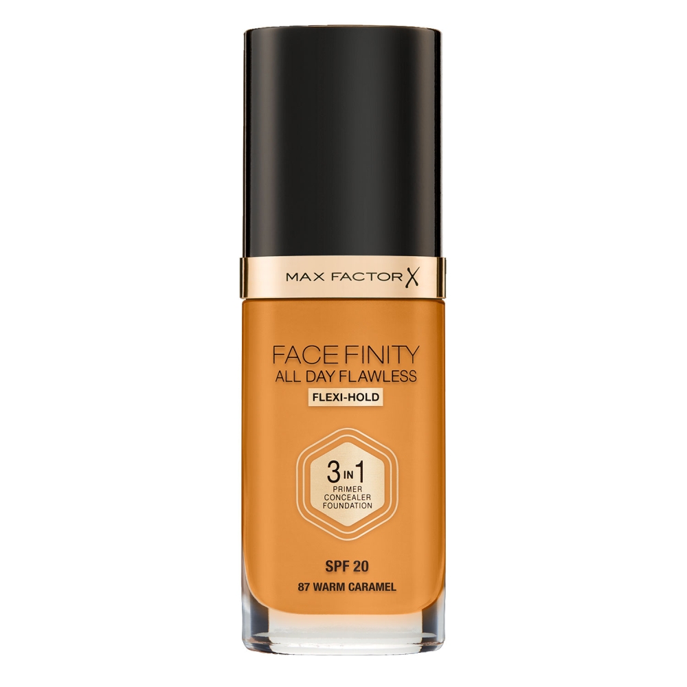 Fond de teint 'Facefinity All Day Flawless 3 in 1' - 87 Warm Caramel 30 ml