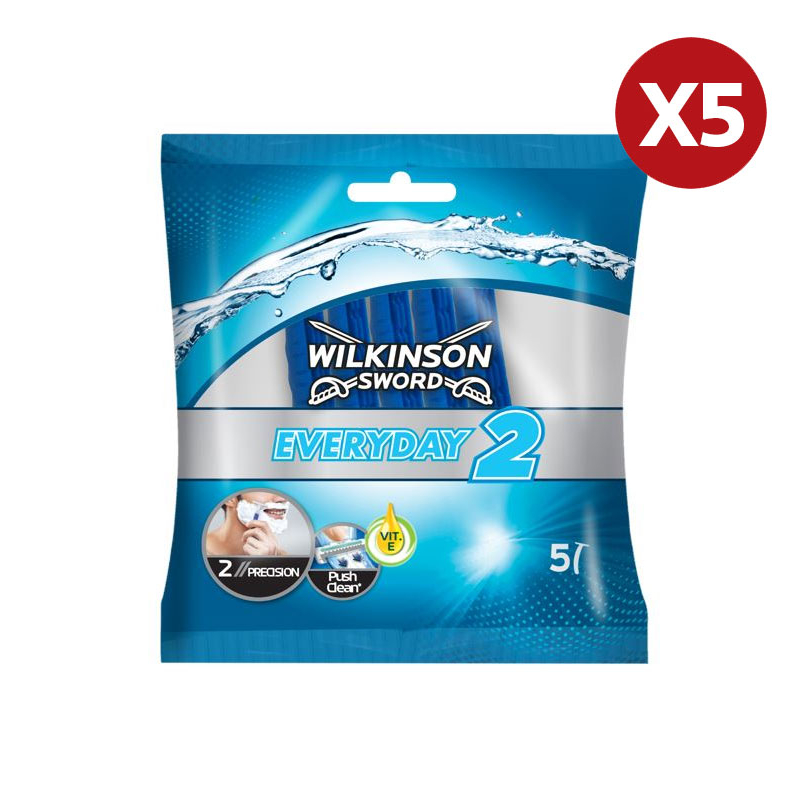 'Everyday 2 Blue' Razor - 5 Pack, 5 Pieces