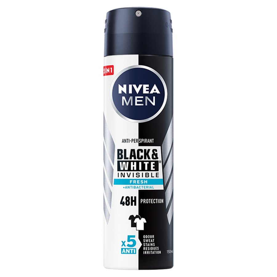 Déodorant spray 'Black&White Invisible Fresh' - 150 ml