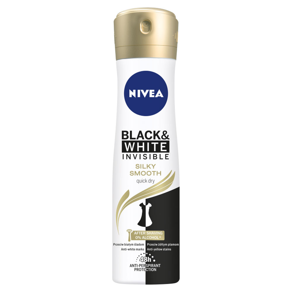 'Black & White Invisible Silky Smooth' Spray Deodorant - 150 ml