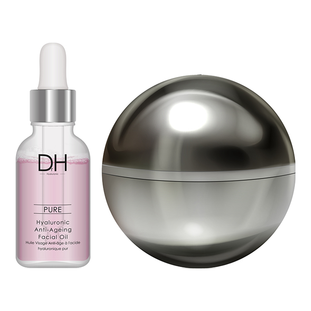 'Hyaluronic Acid' Body Cream, Facial Oil - 2 Pieces