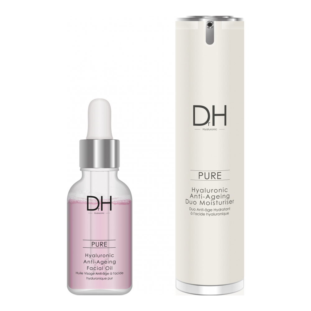 'Hyaluronic Acid' Anti-Aging Cream, Facial Oil - 2 Pieces