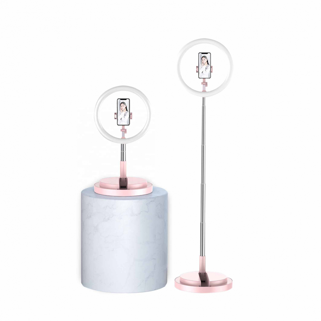 Retractable LED ring holder - Pink