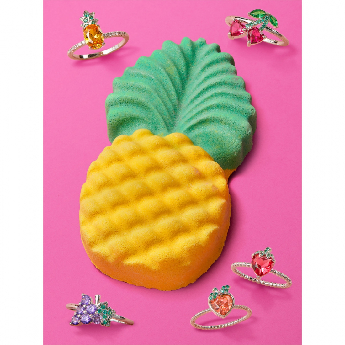 Women's 'Pineapple Fruit' Bath Bomb Set - 300 g