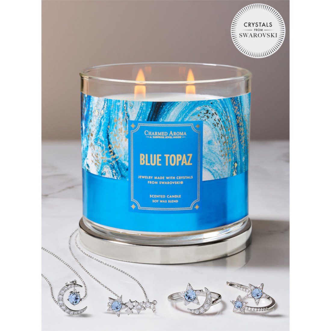 Women's 'Blue Topaz' Candle Set - 350 g