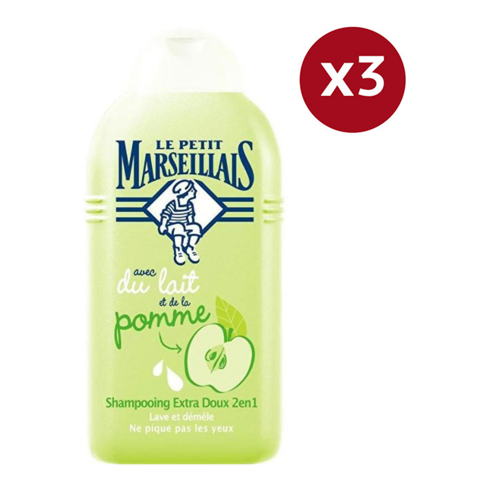 Shampoing 'Lait de Pomme' - 250 ml, 3 Pack