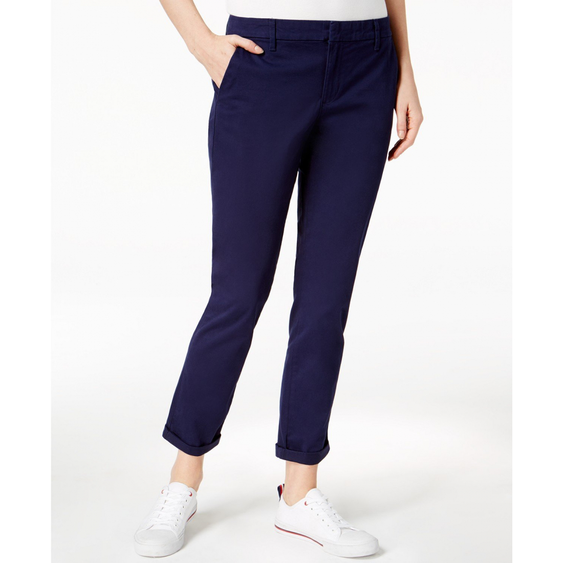 'TH Flex Hampton Cuffed Chino Straight-Leg Pants' pour Femmes