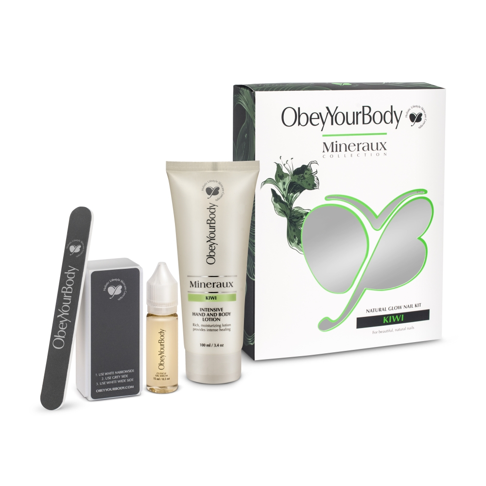 'Natural Glow kiwi' Nails Set