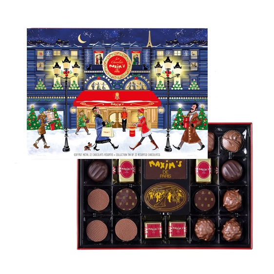 A tin of 22 assorted chocolates - 215 g