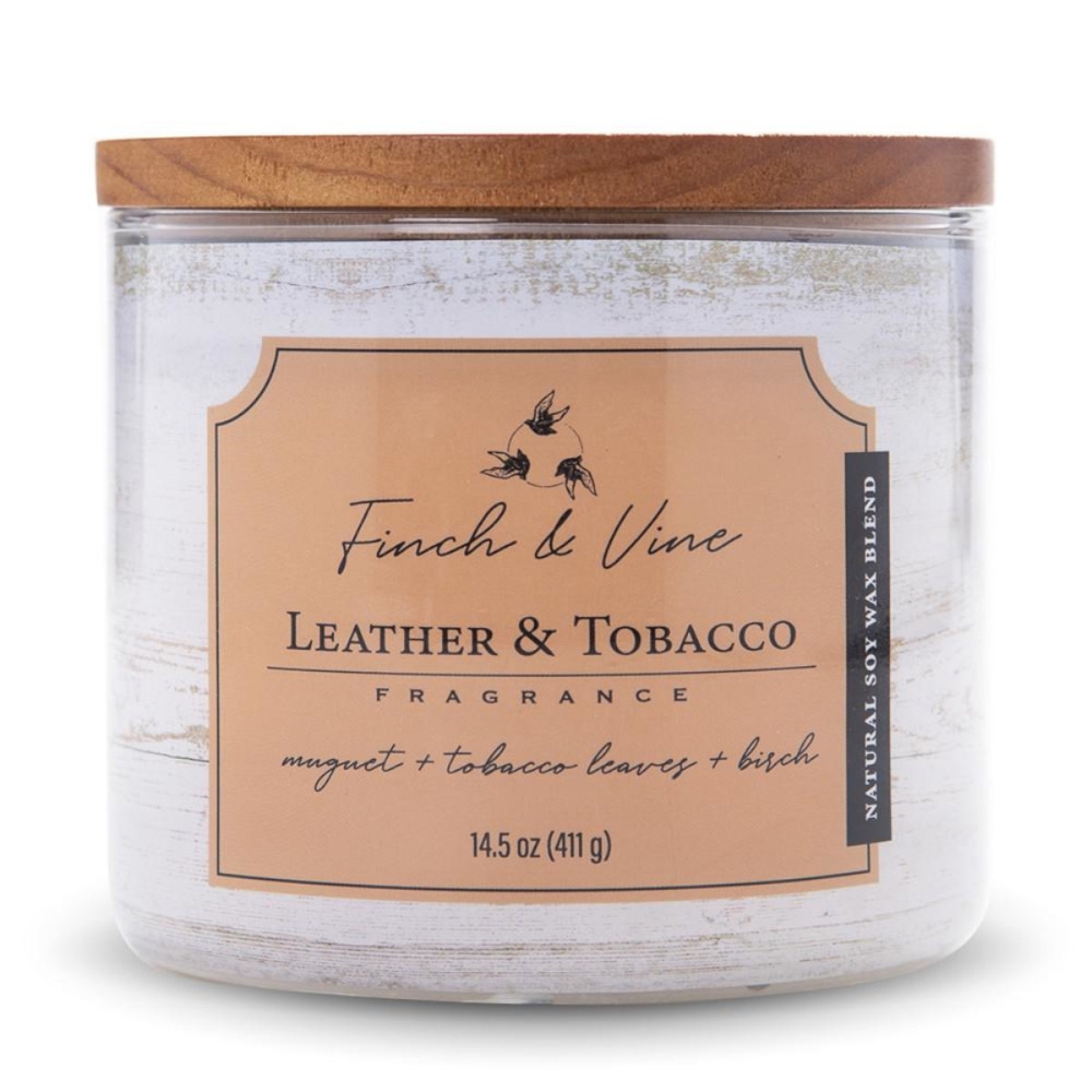 Bougie parfumée 'Leather & Tobacco' - 411 g