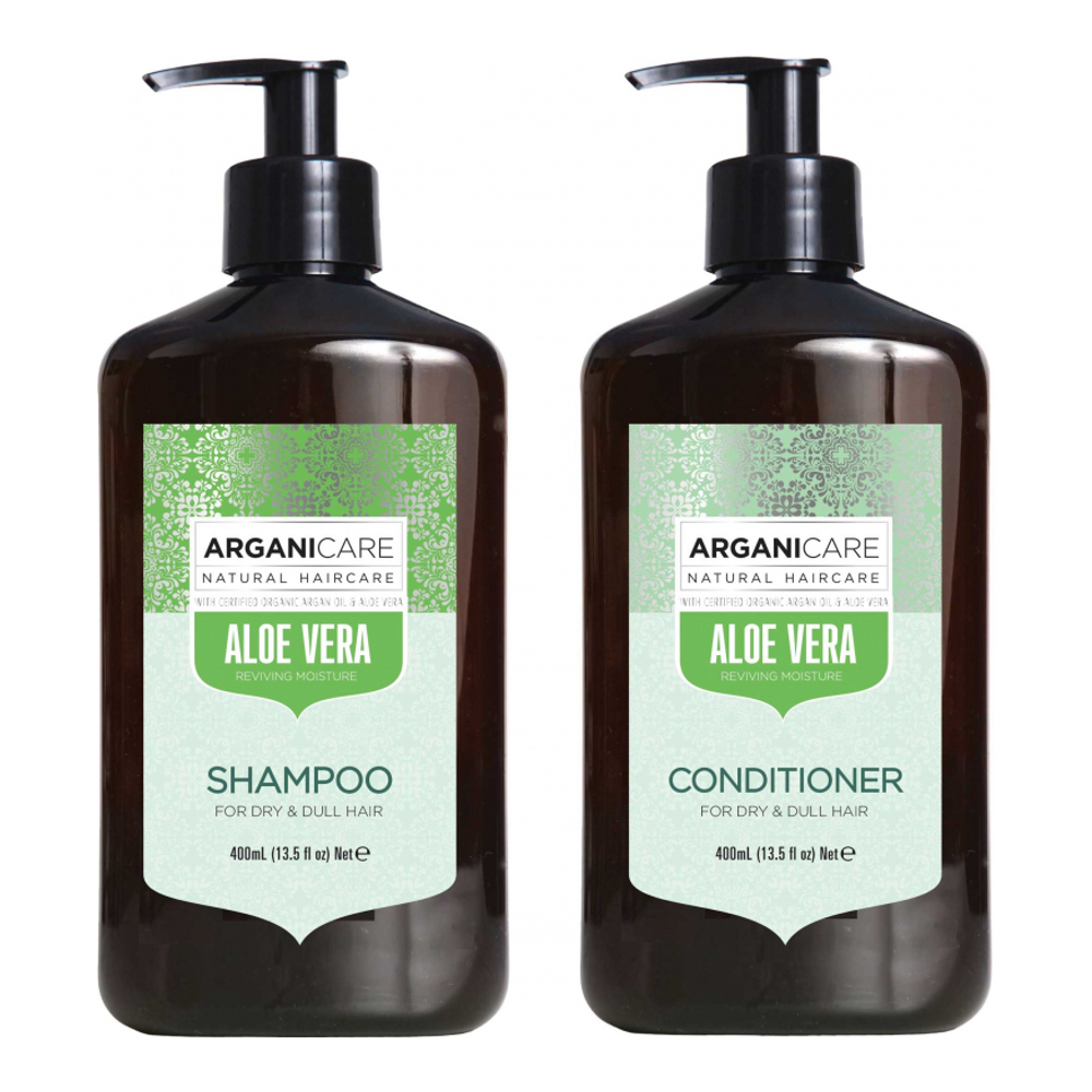 'Duo Aloe Vera Shampooing + Après-Shampooing' - 400 ml, 2 Pièces