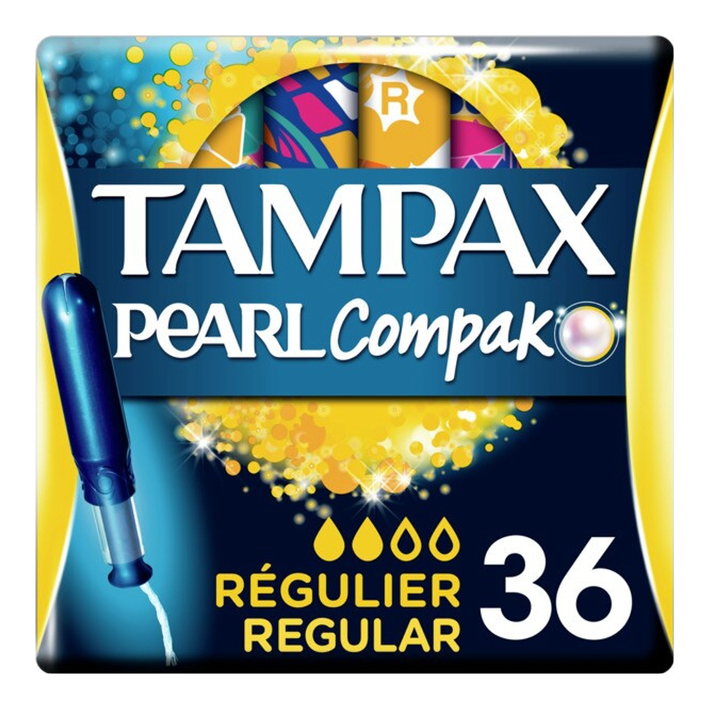 'Pearl Compak' Tampon - Regular 36 Pieces