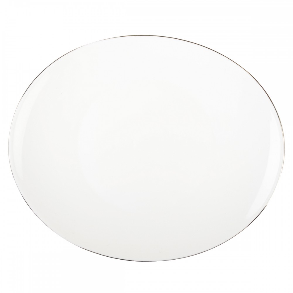 Assiette De Table Ovale Bord Platine