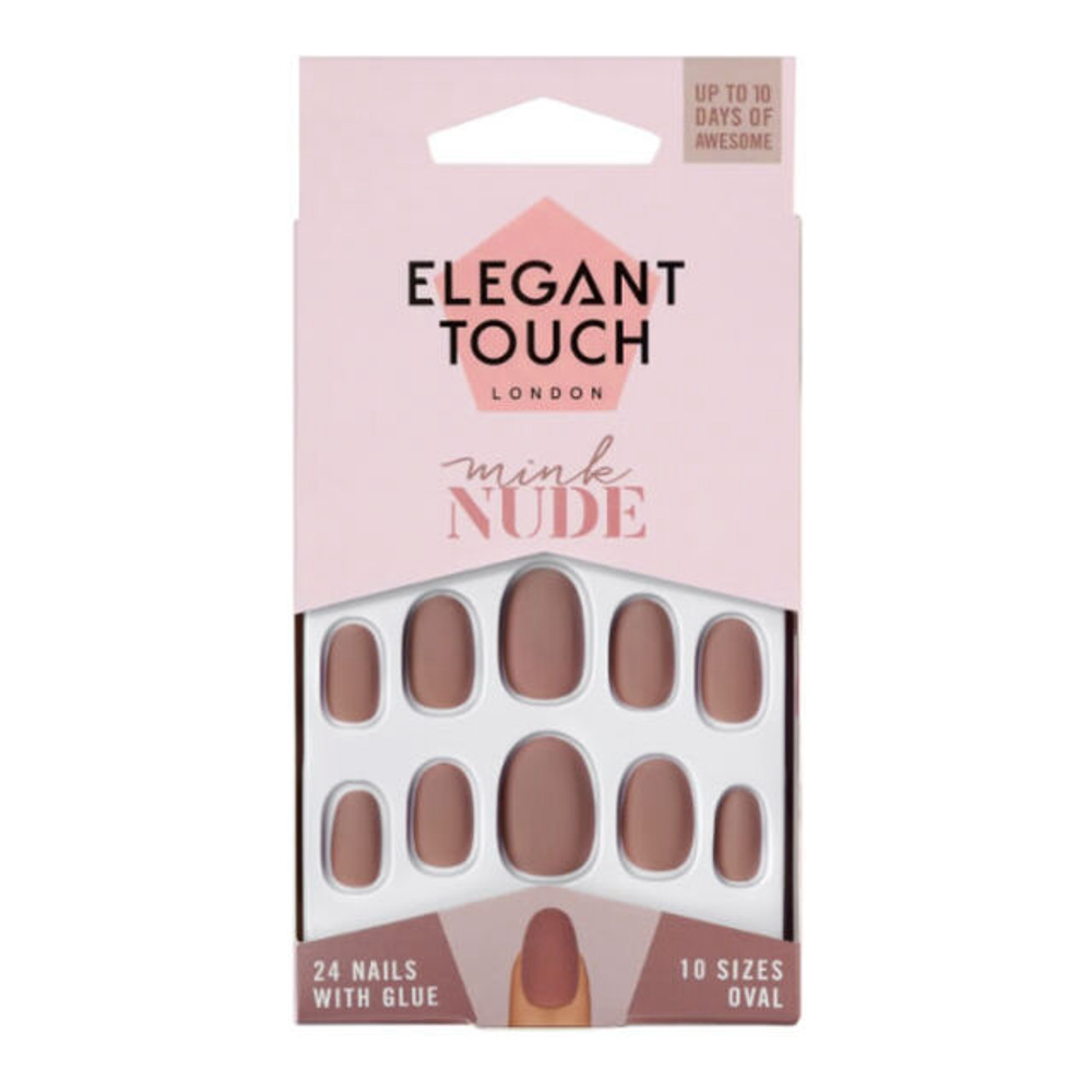 Faux Ongles 'Polished Colour Oval' - Mink Nude
