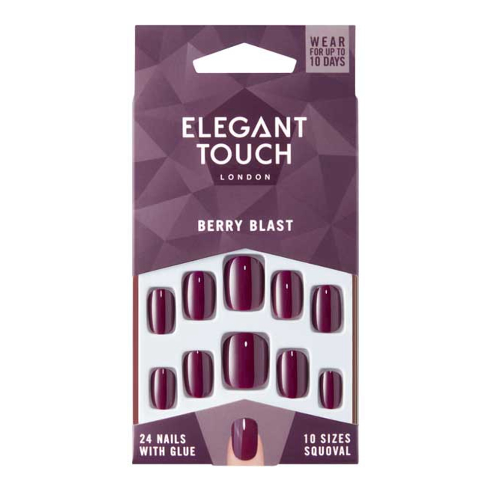 Faux Ongles 'Polished Colour Oval' - Berry Blast